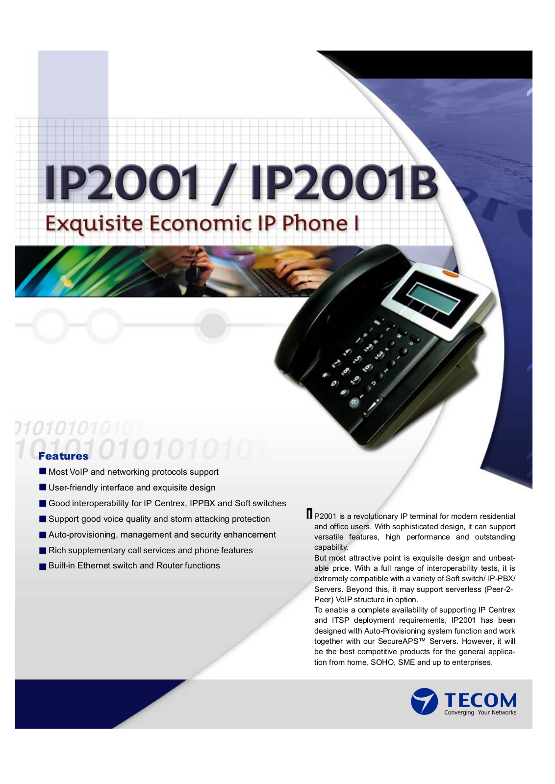 Tecom IP2001 User Manual