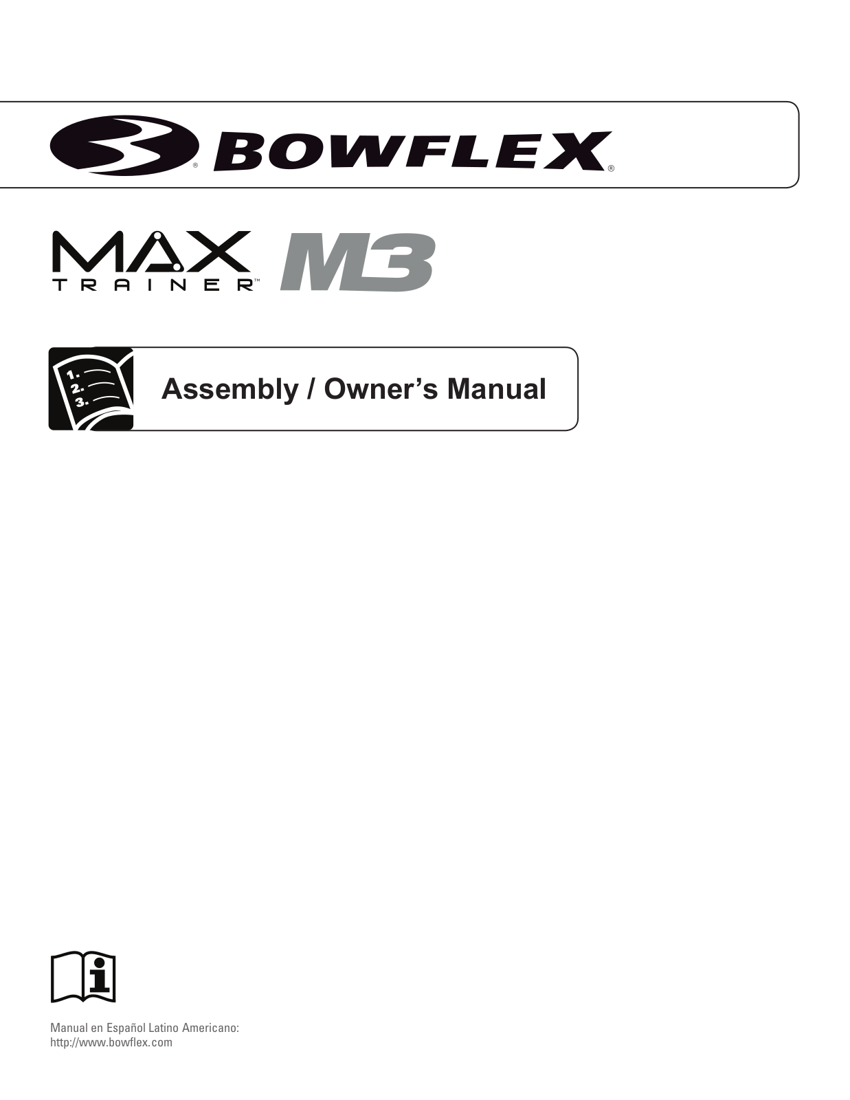 Bowflex MAX Trainer M3 User Manual