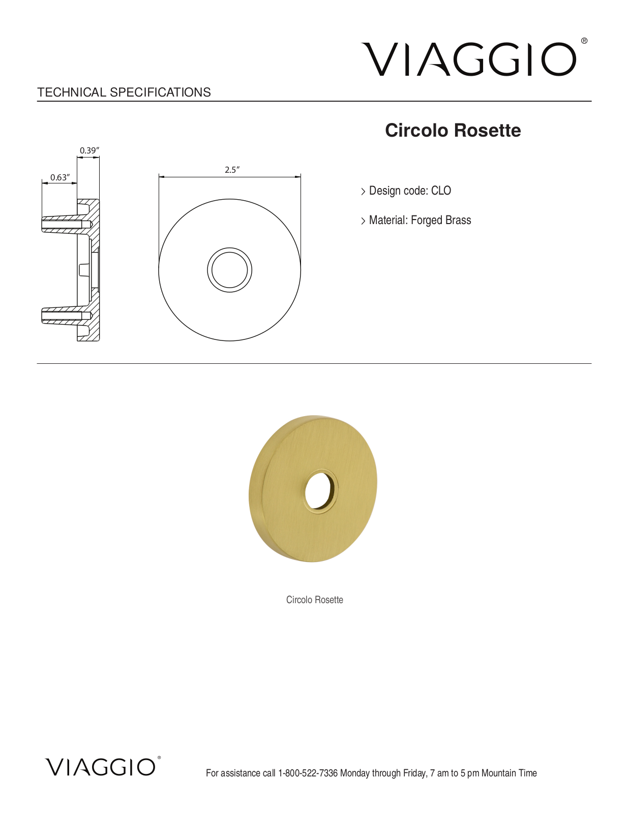 Viaggio VAGG1151 Technical Specifications - ManualMachine.com