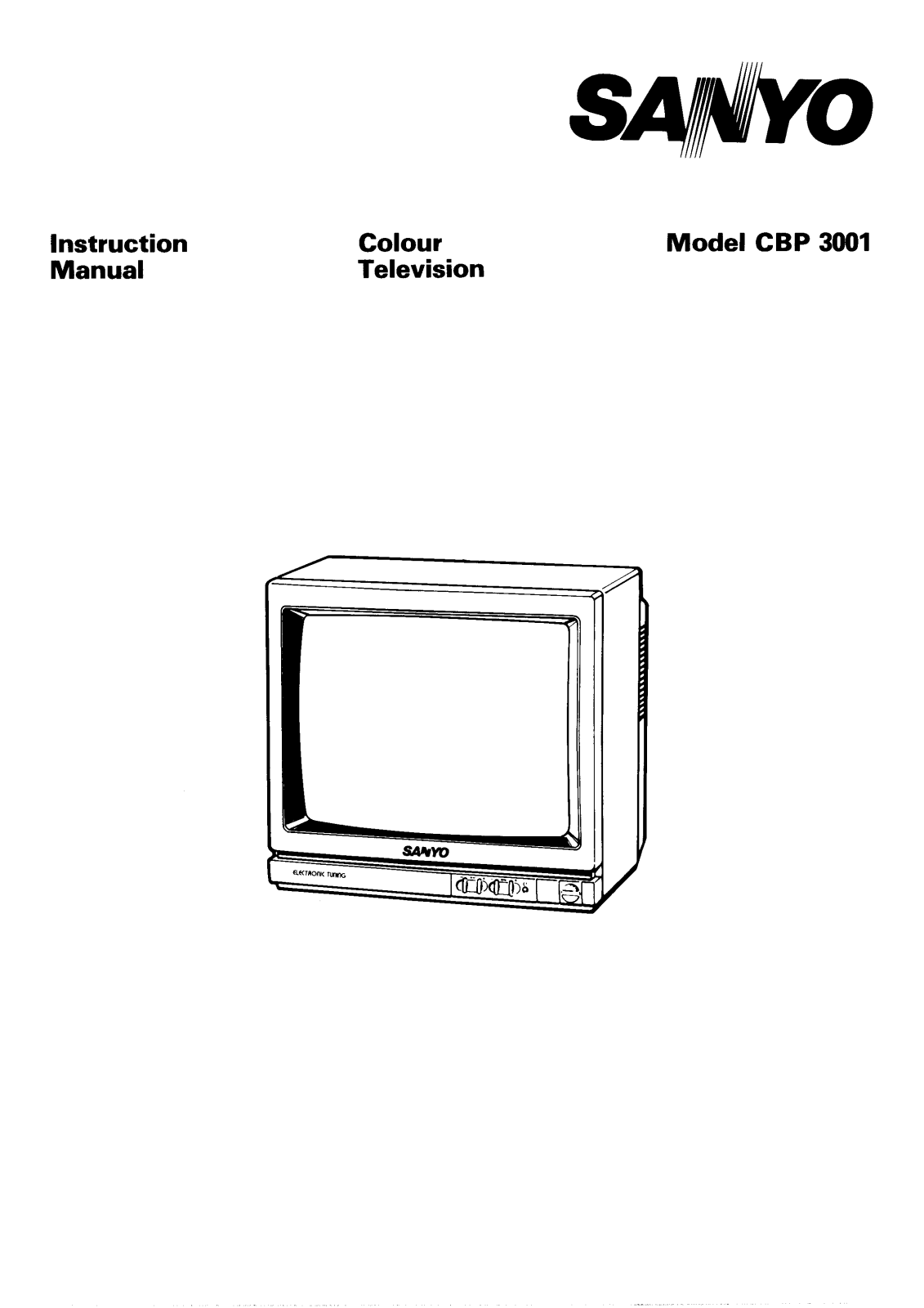 Sanyo CBP3001 Instruction Manual