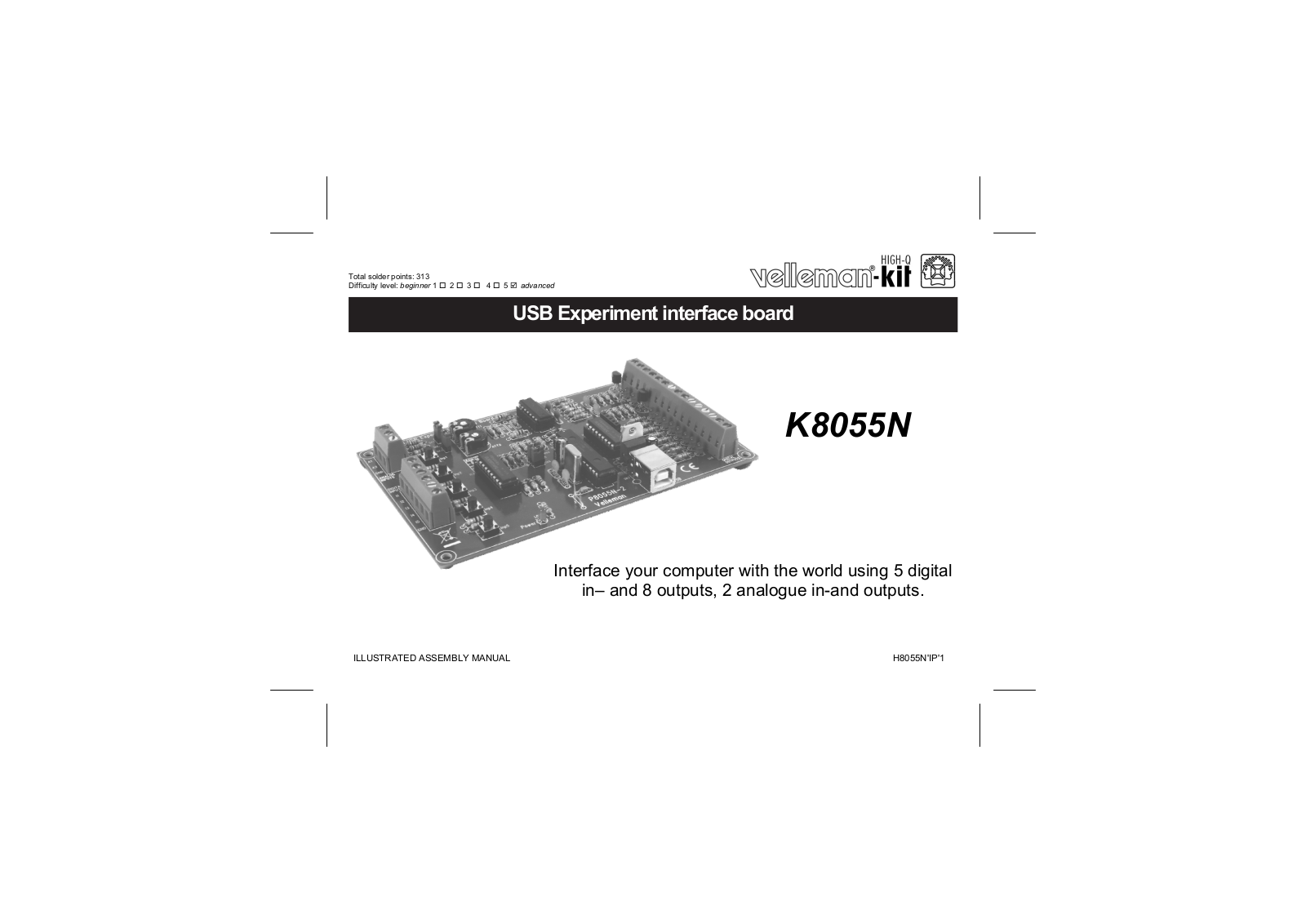 Velleman K8055N Assembly instructions
