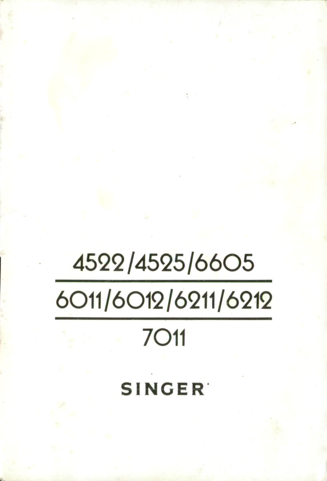SINGER 4522, 4525, 6011, 6012, 6212 User Manual - ManualMachine.com