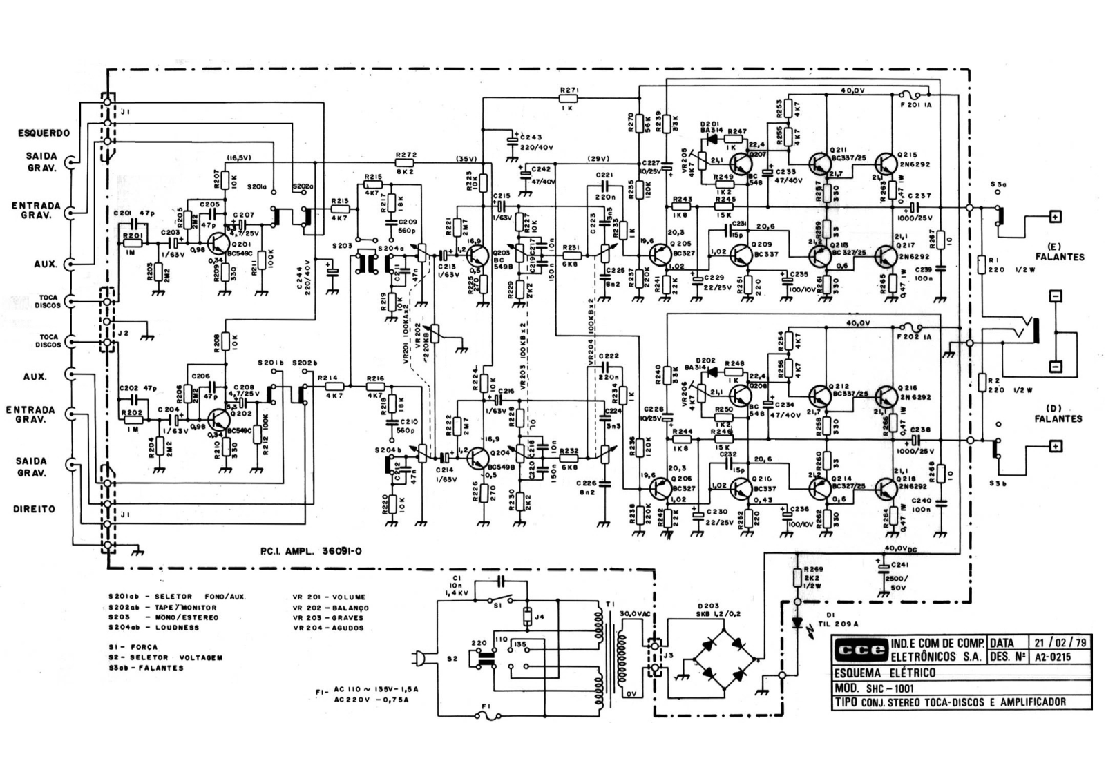 CCE SHC1001 Schematic