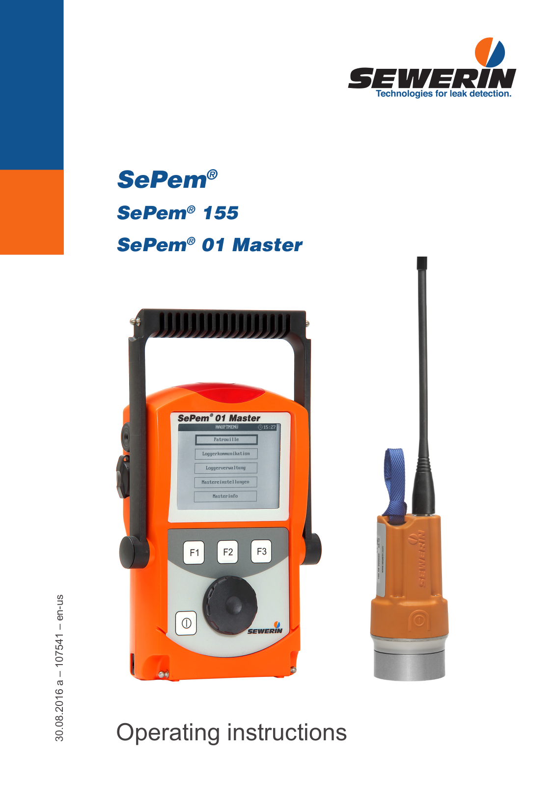 sewerin SePem Series,SePem 155,SePem 01 Master Operating Instructions Manual