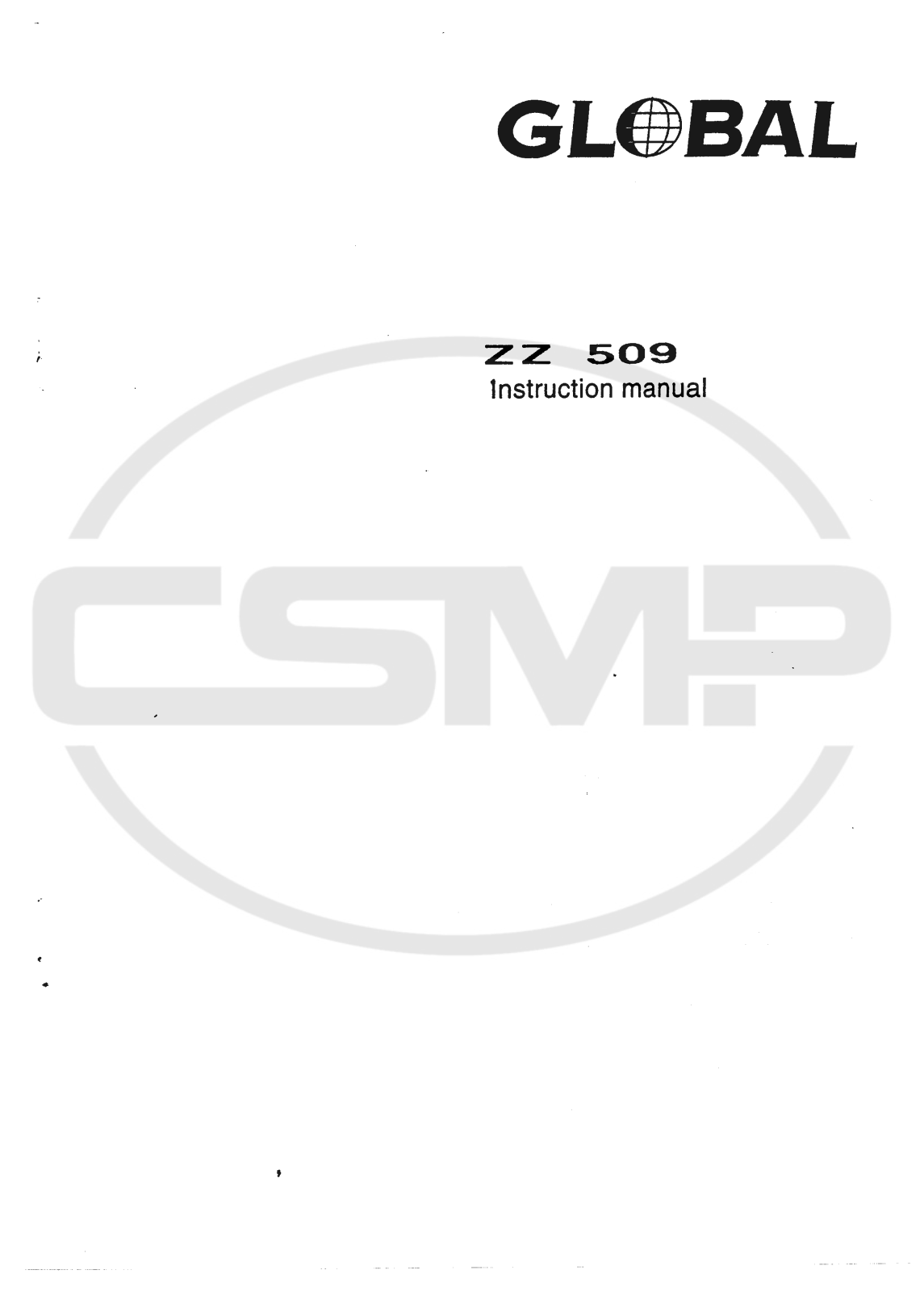 Global ZZ-509 Parts Book