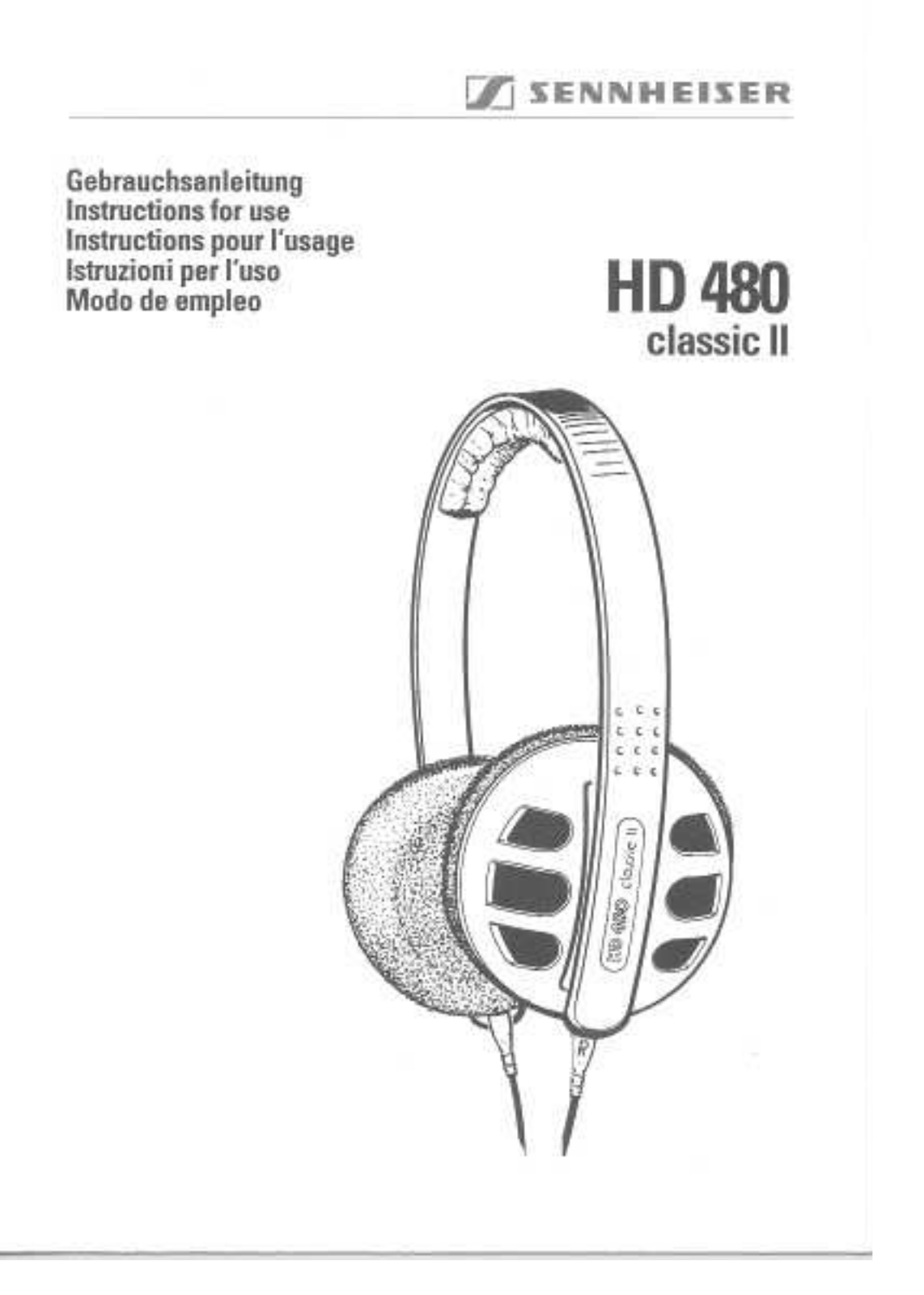 Sennheiser HD 480 classic II Instruction Manual