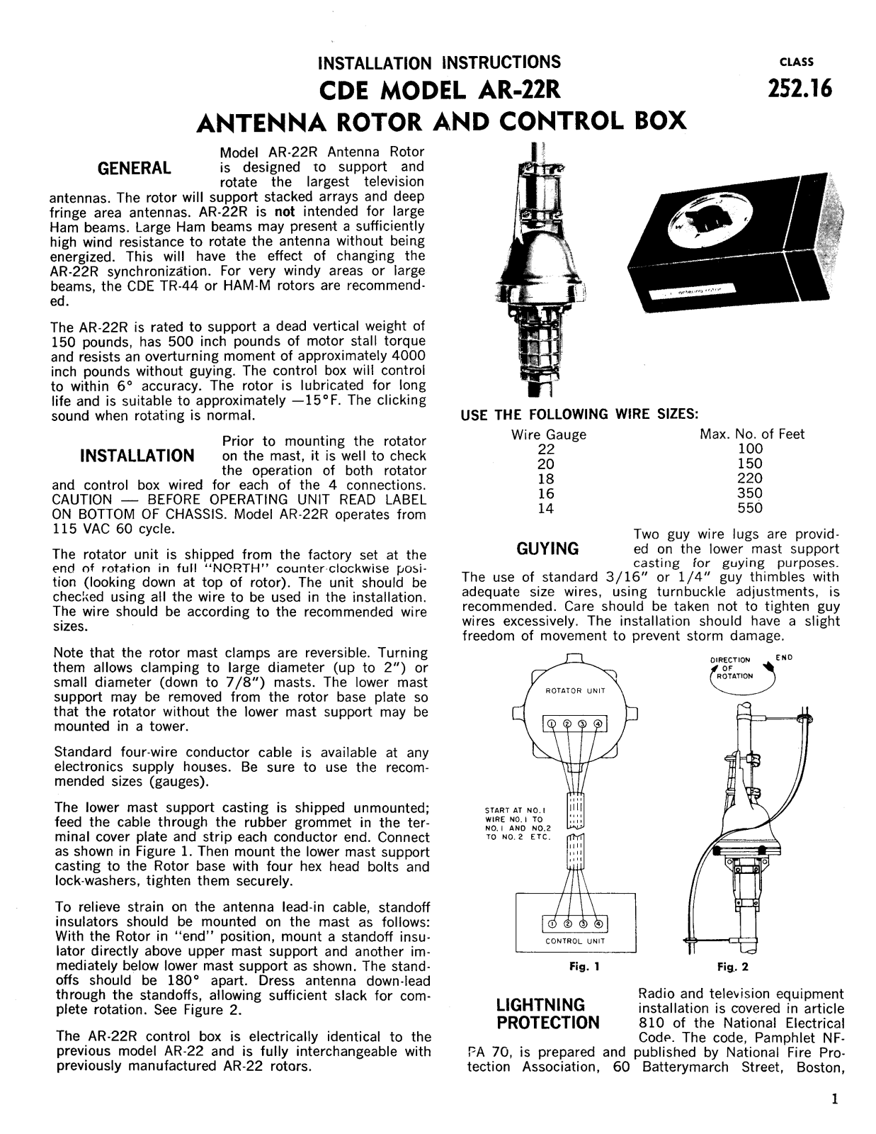 Cornell Dubilier AR-22R User Manual