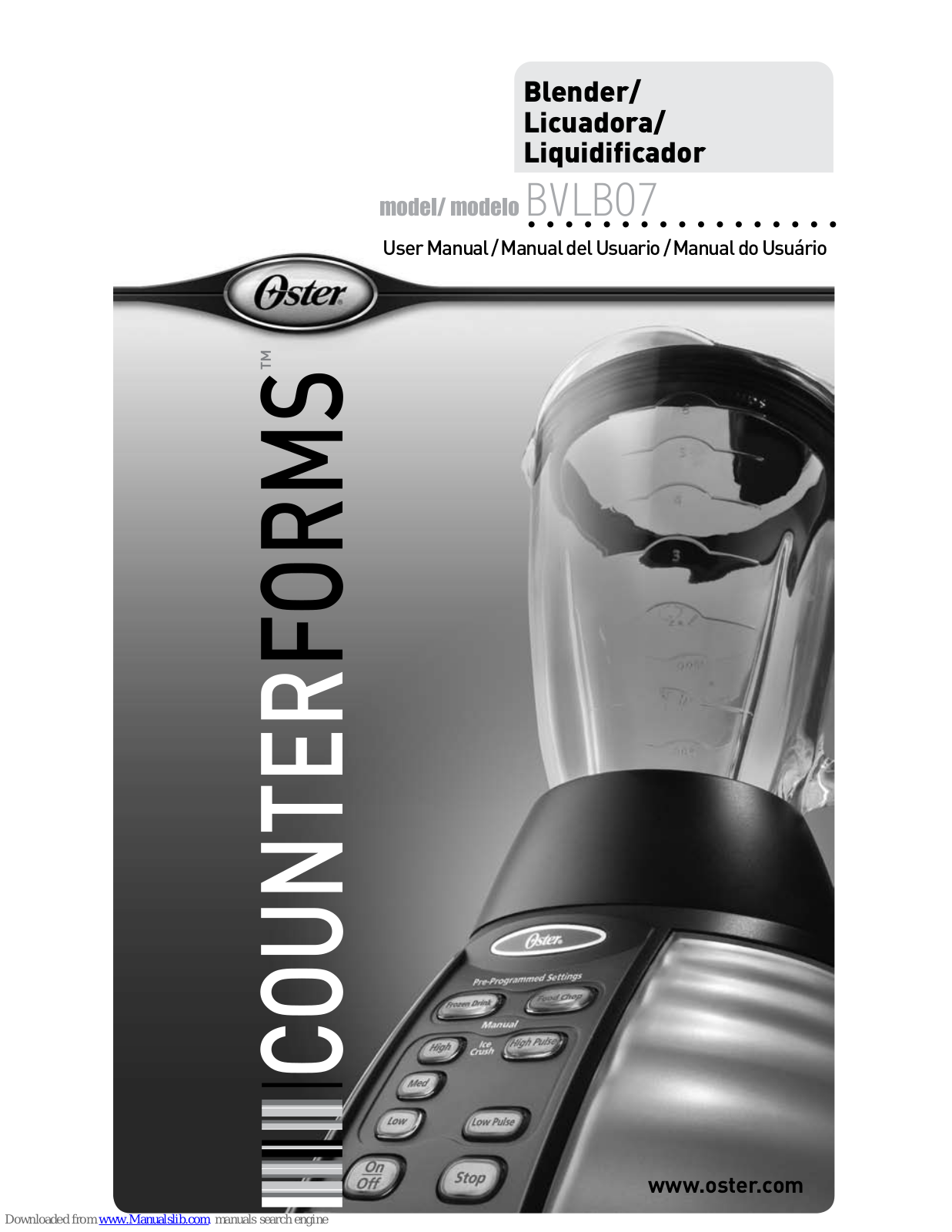 Oster CounterForms BVLB07 User Manual