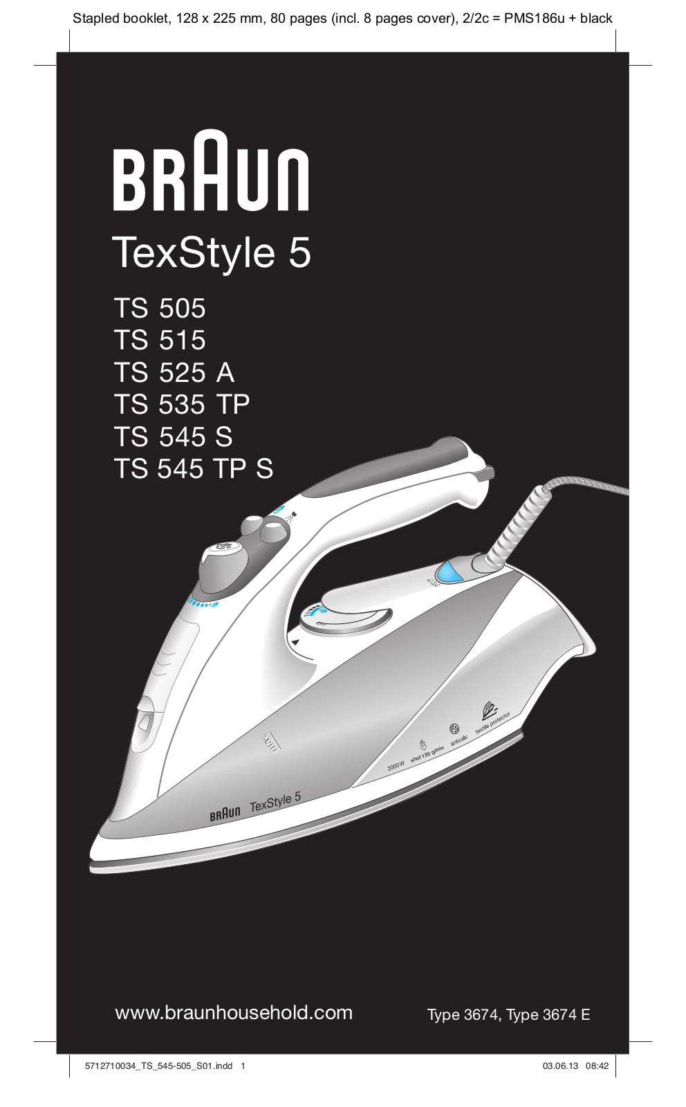 Braun TS 505, TS 515, TS 525 A, TS 535 TP, TS 545 S User guide