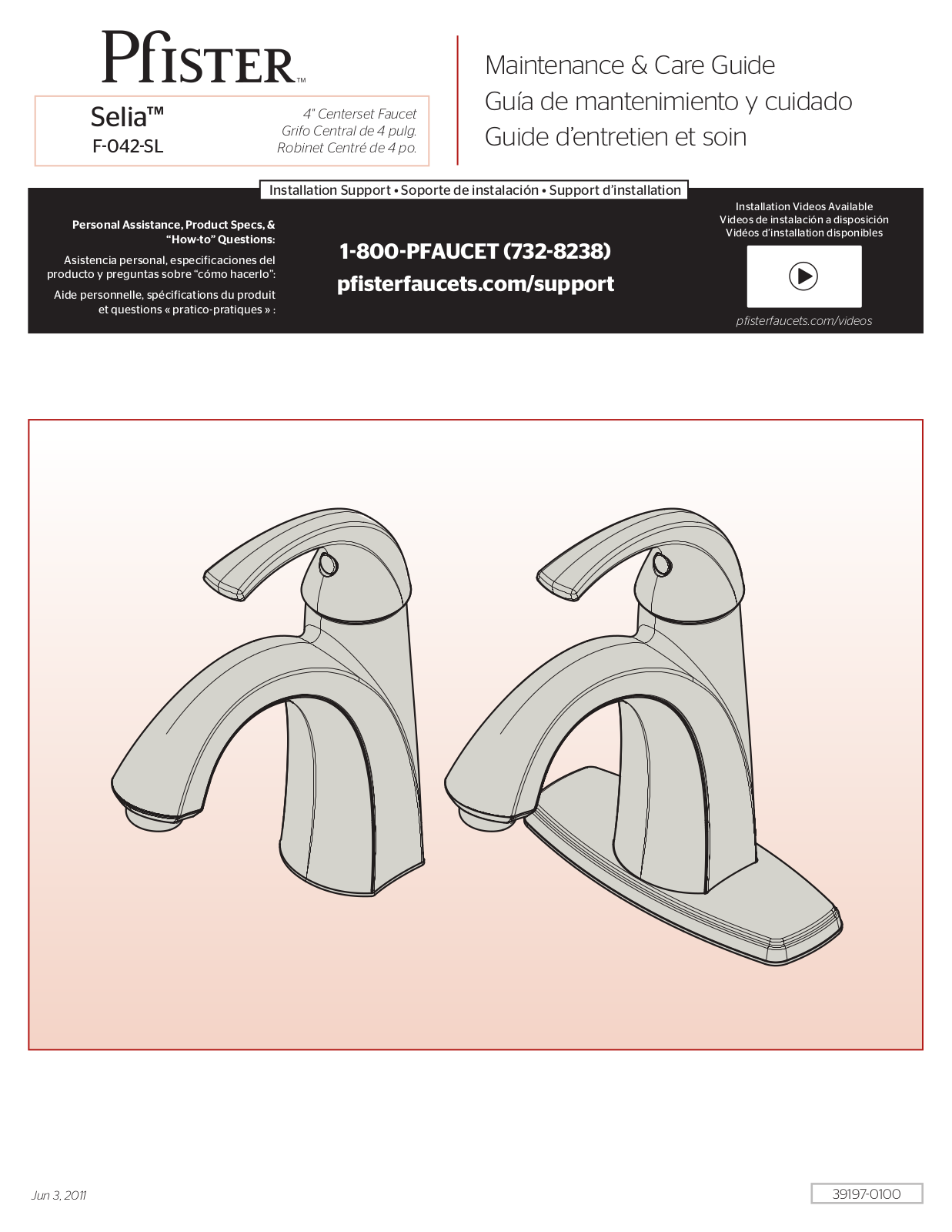 Pfister F-042-SLKK User Manual