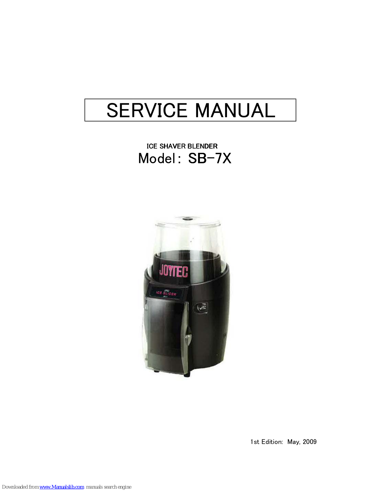 Joytec SB-7X Service Manual - ManualMachine.com
