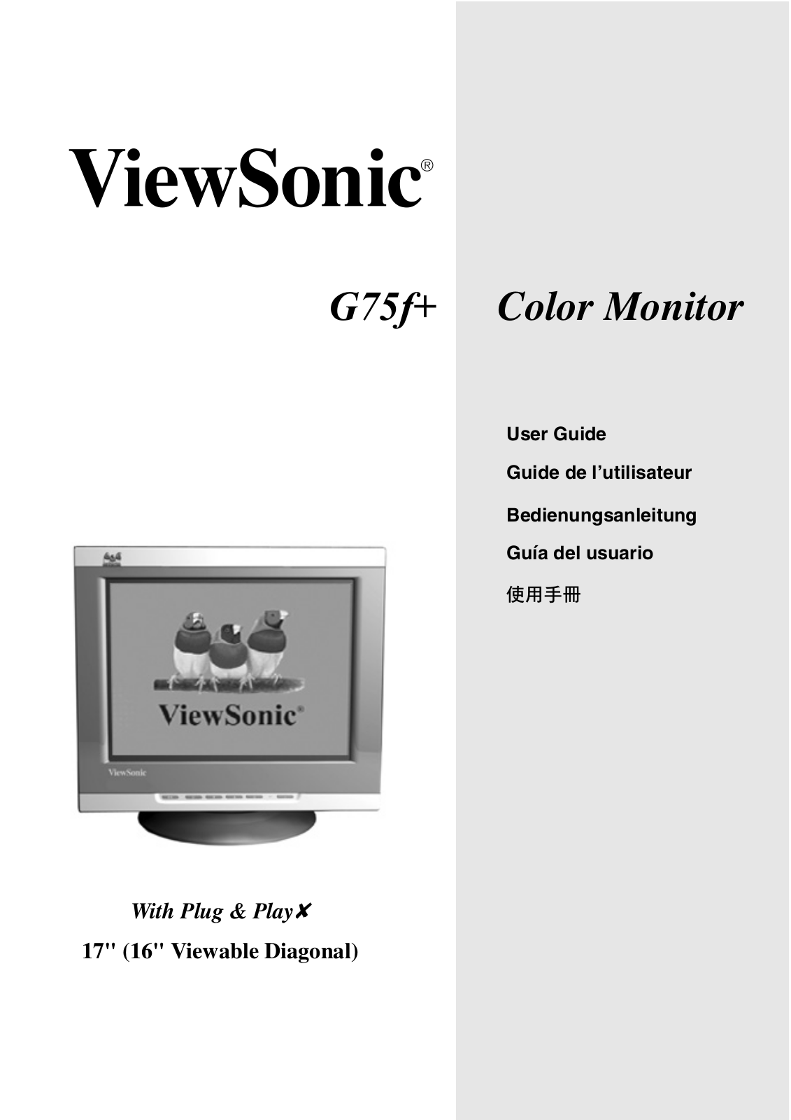 ViewSonic G75F+ User Manual