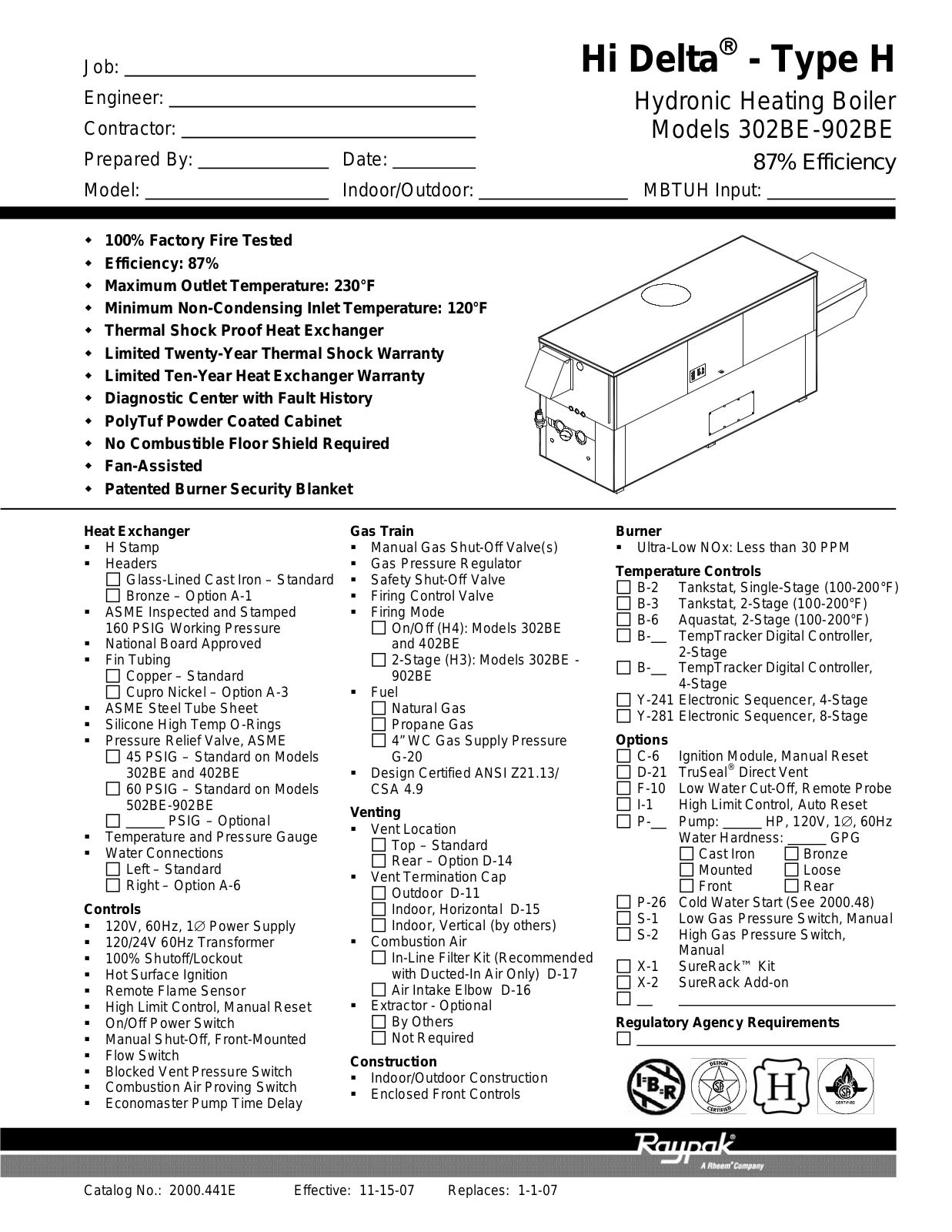 Raypak 302BE-902BE User Manual