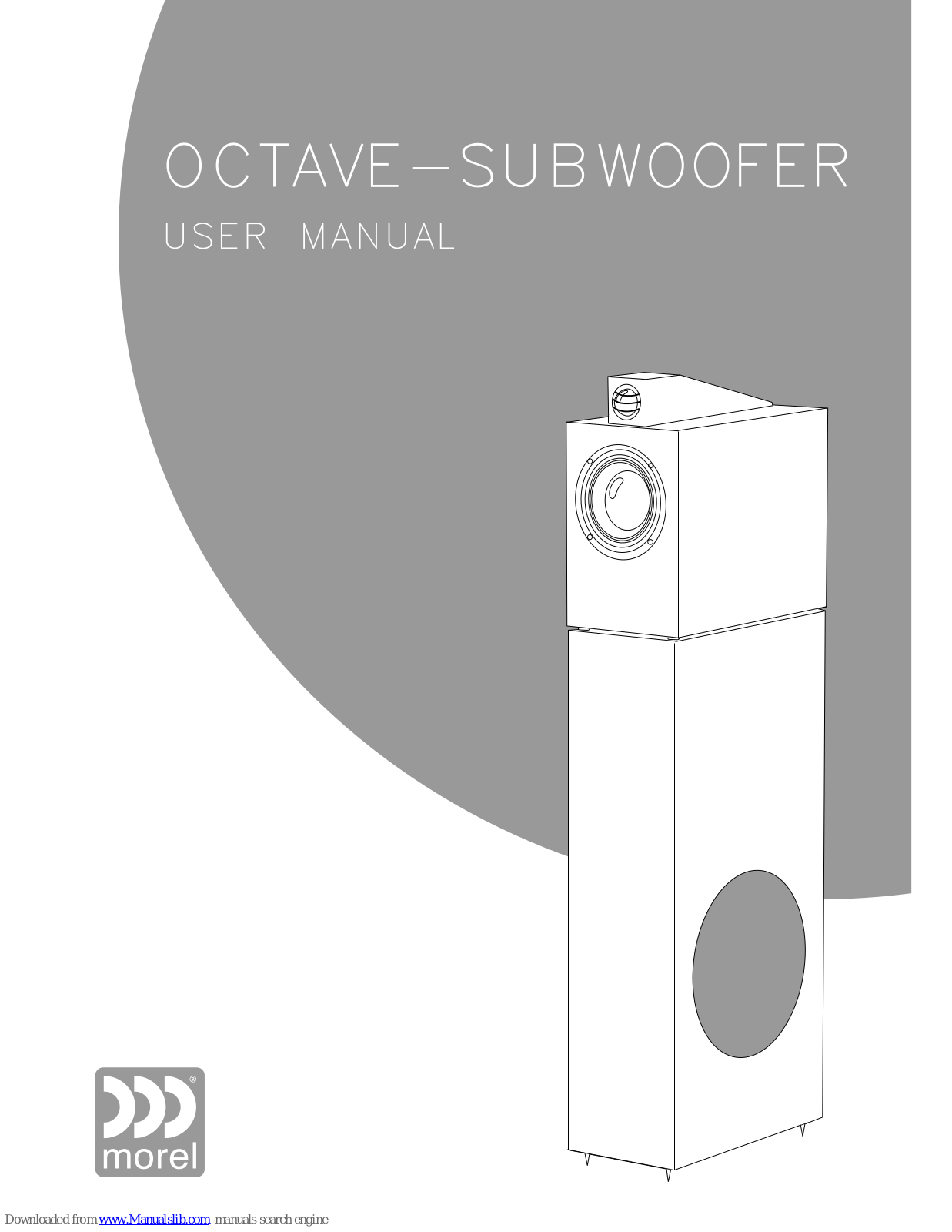 Morel OCTAVE  OCTAVE SUBWOOFER, OCTAVE SUBWOOFER User Manual