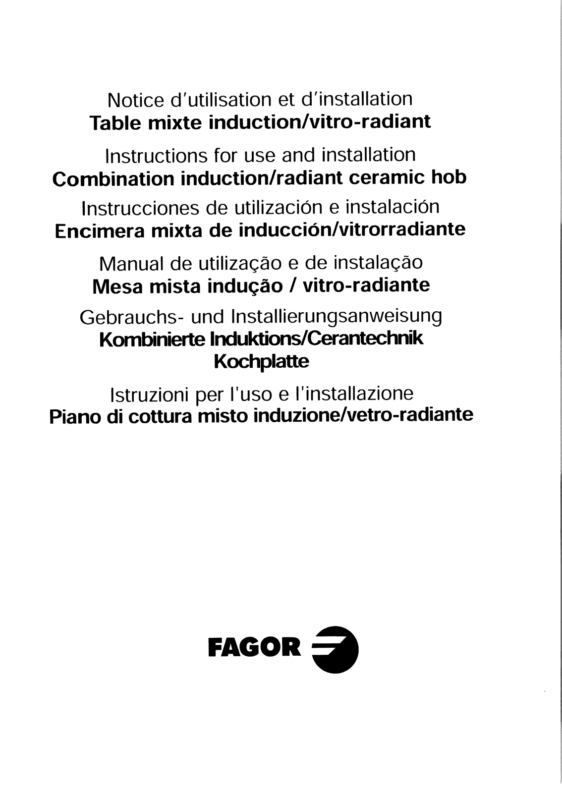 FAGOR IFT-22R1 User Manual