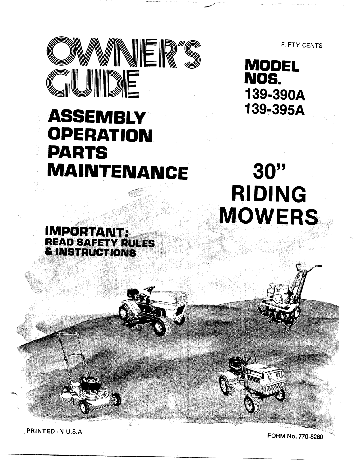 MTD 139-390A, 139-395A User Manual