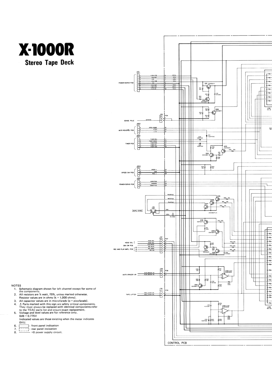 TEAC X-1000-R Schematic