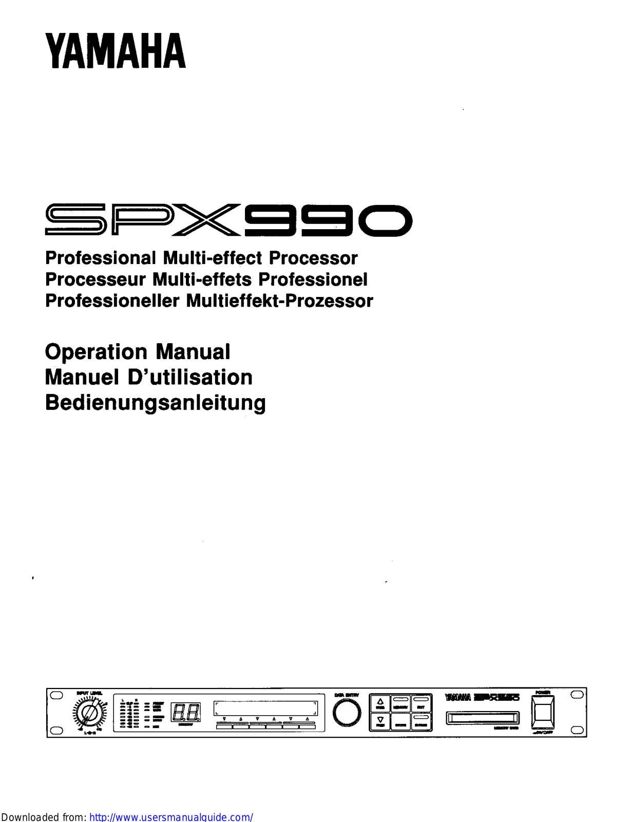 Yamaha Audio SPX990 User Manual