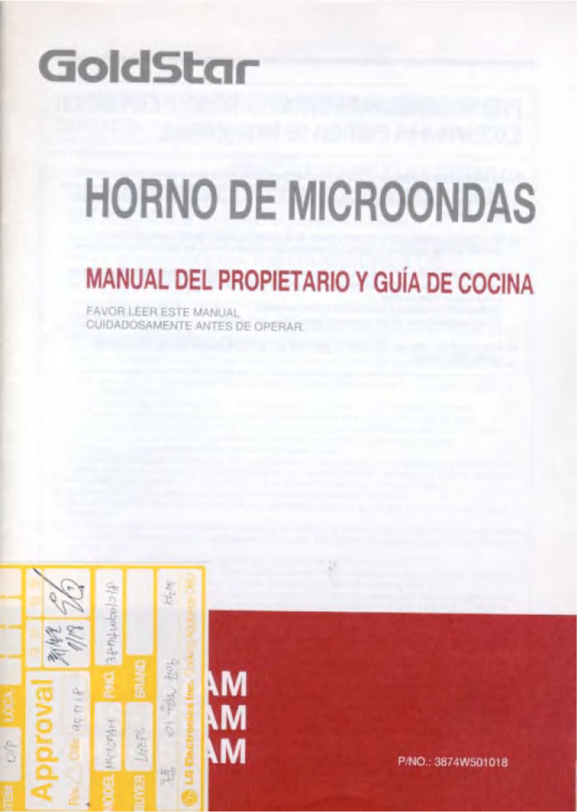 LG MS-107AM Owner's Manual