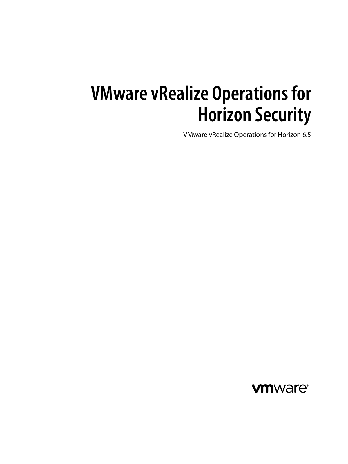 VMware vRealize Operations for Horizon - 6.5 User Manual