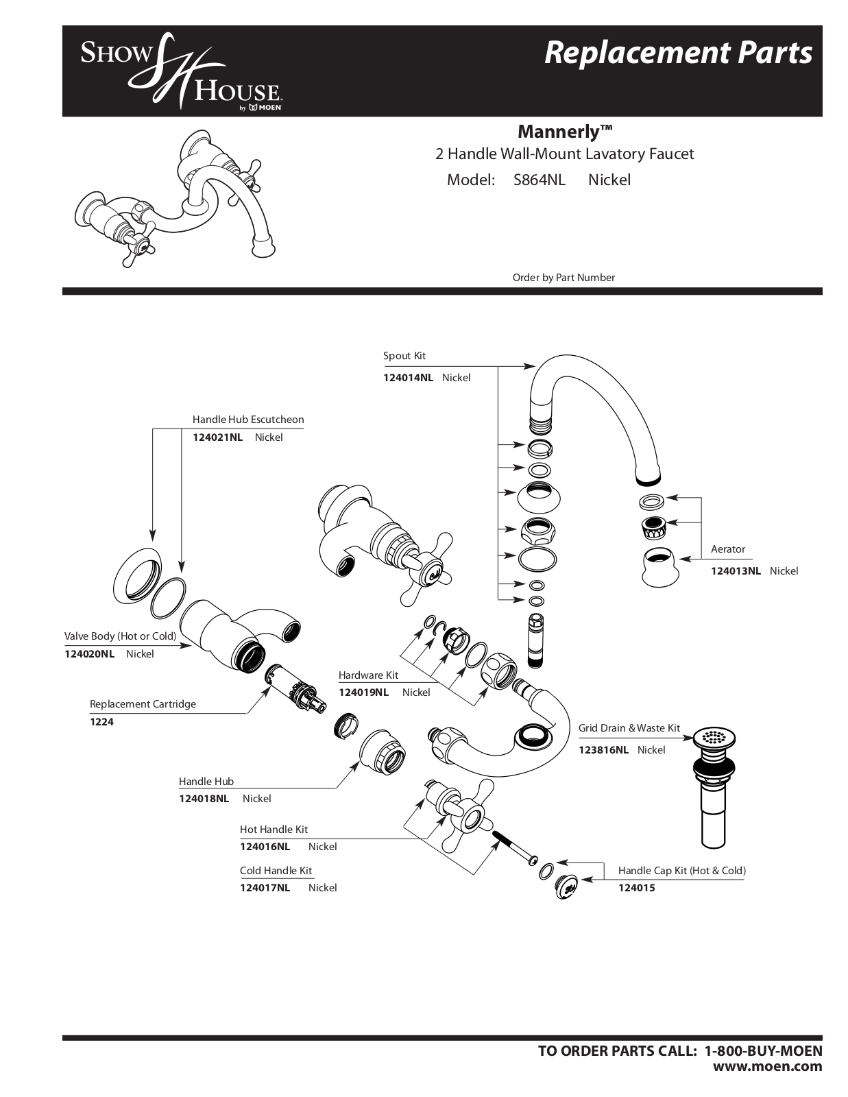 Moen S864NL User Manual