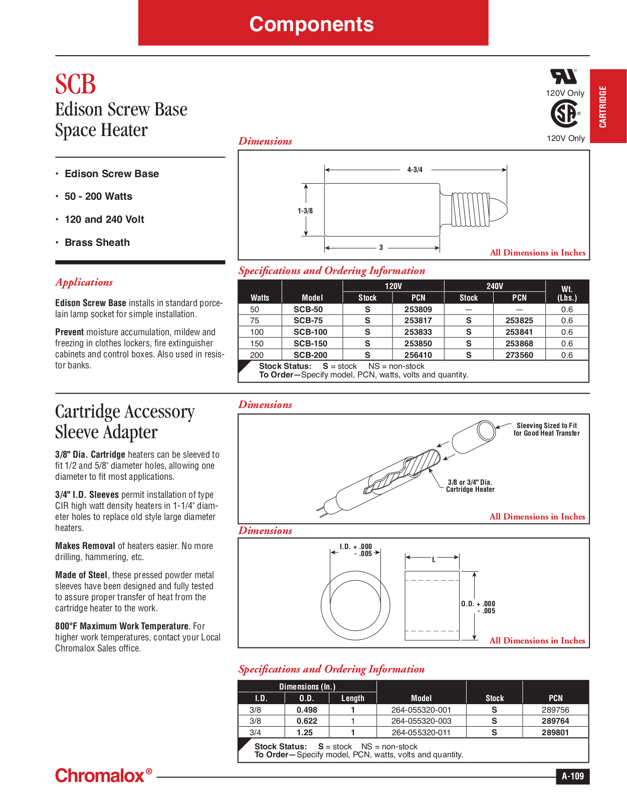 Chromalox SCB Catalog Page