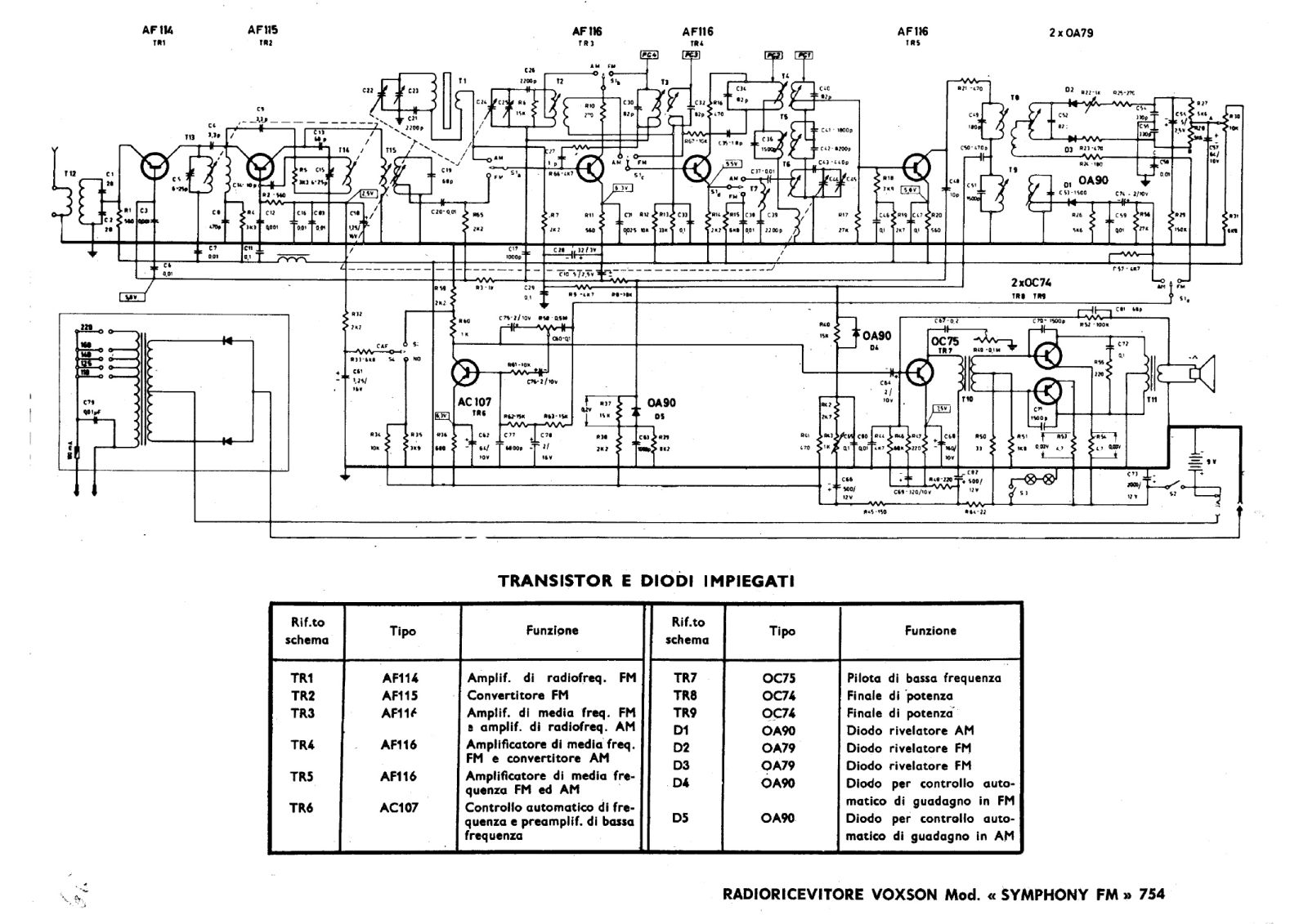 Voxson 754 schematic