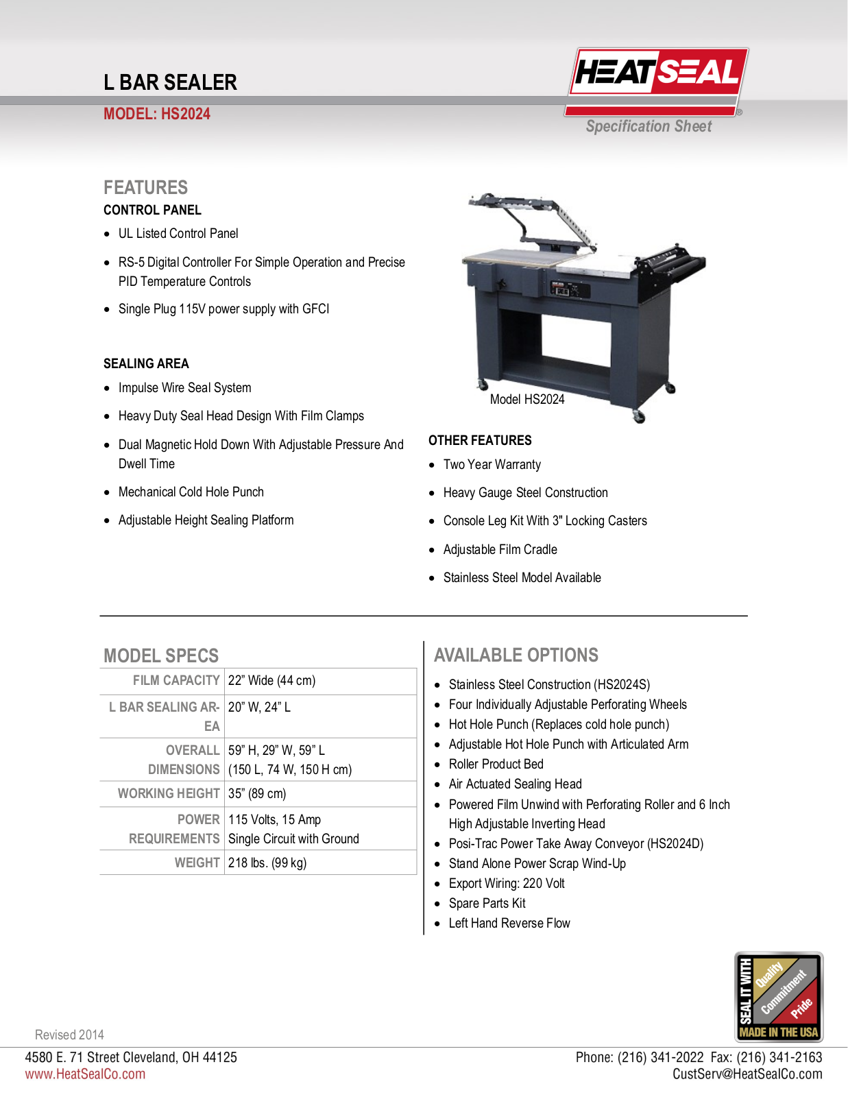 Heat Seal HS2024 User Manual