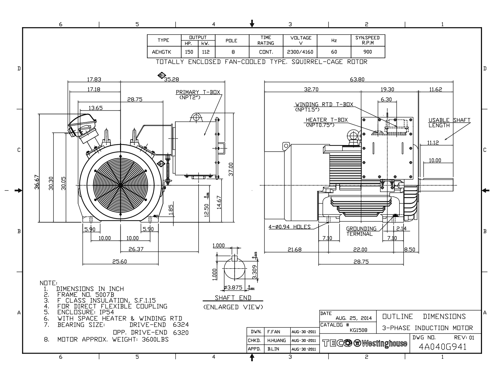 Teco KG1508 Reference Drawing