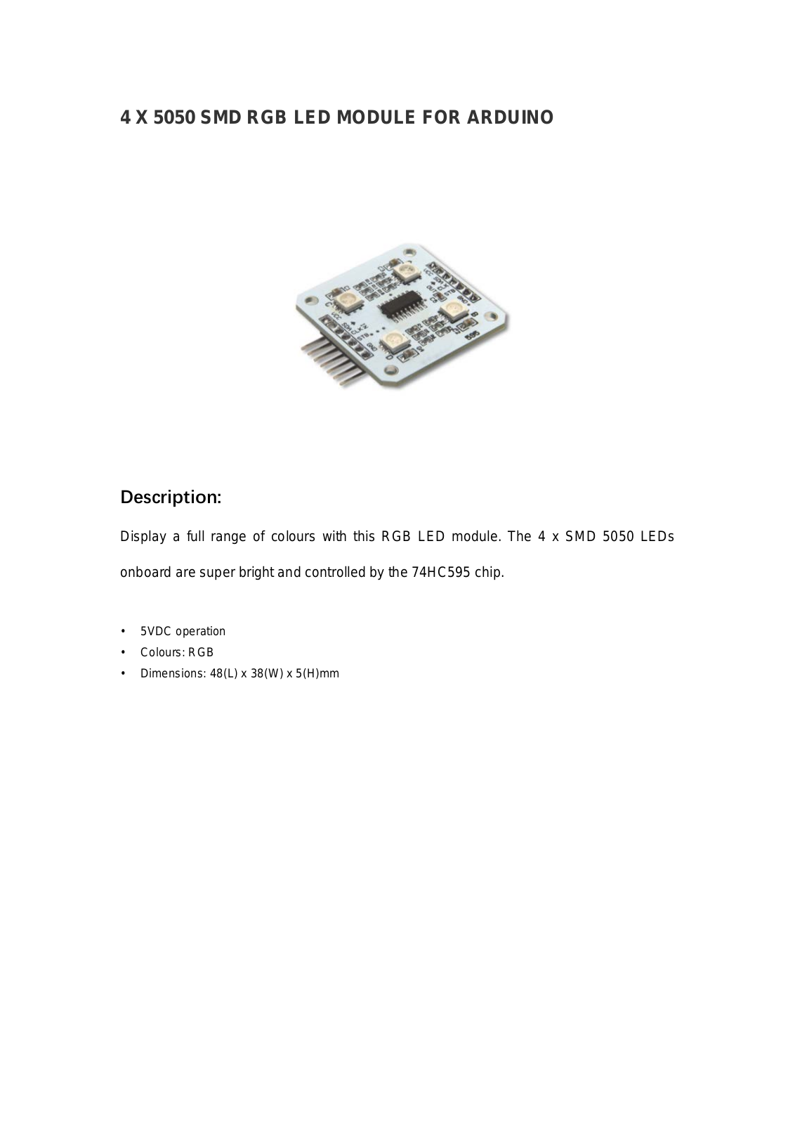 Datasheet DEBO LED 5050 4X Datasheet (FREI) - ManualMachine.com