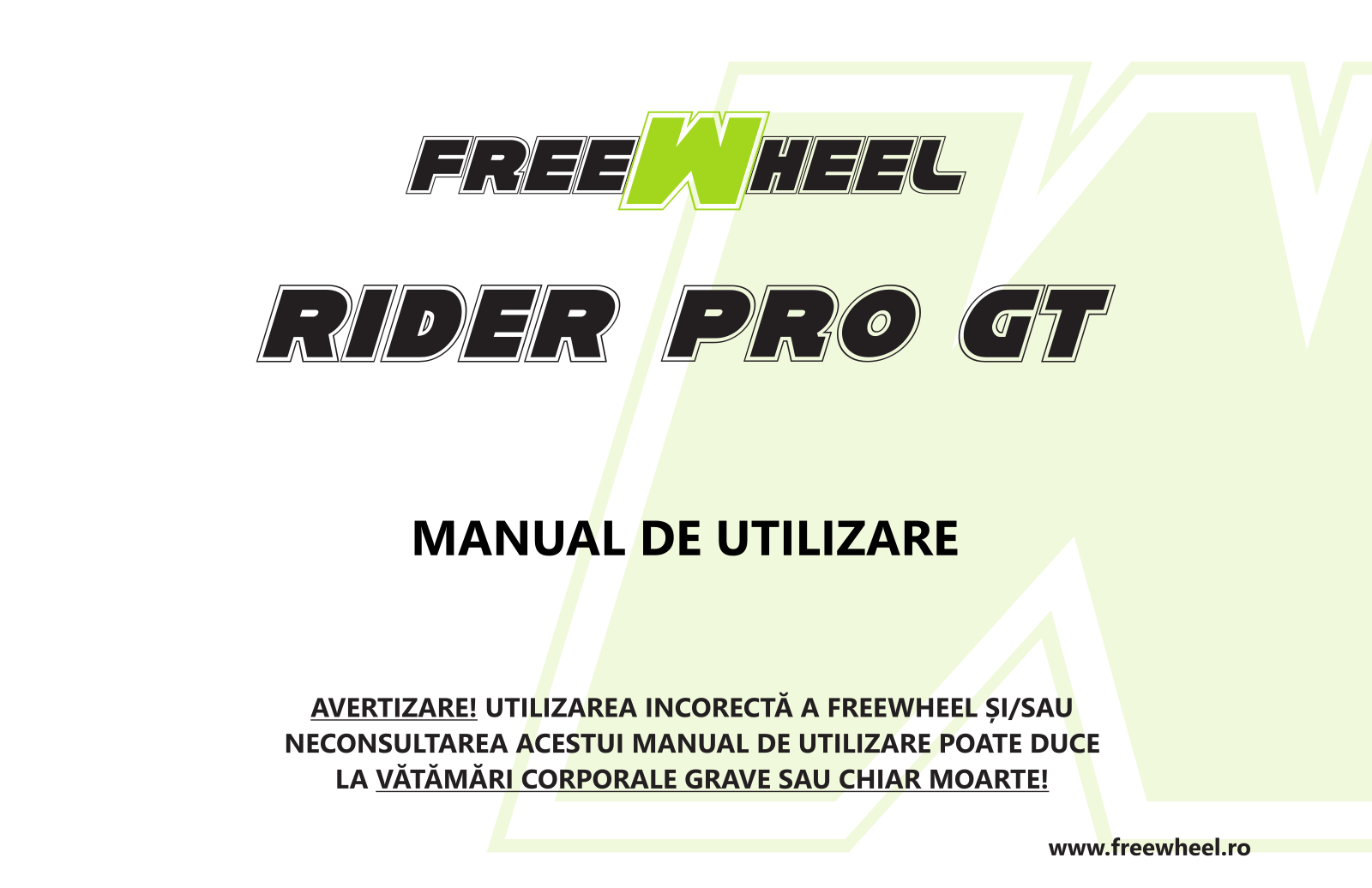 FreeWheel Rider Pro GT User guide - ManualMachine.com