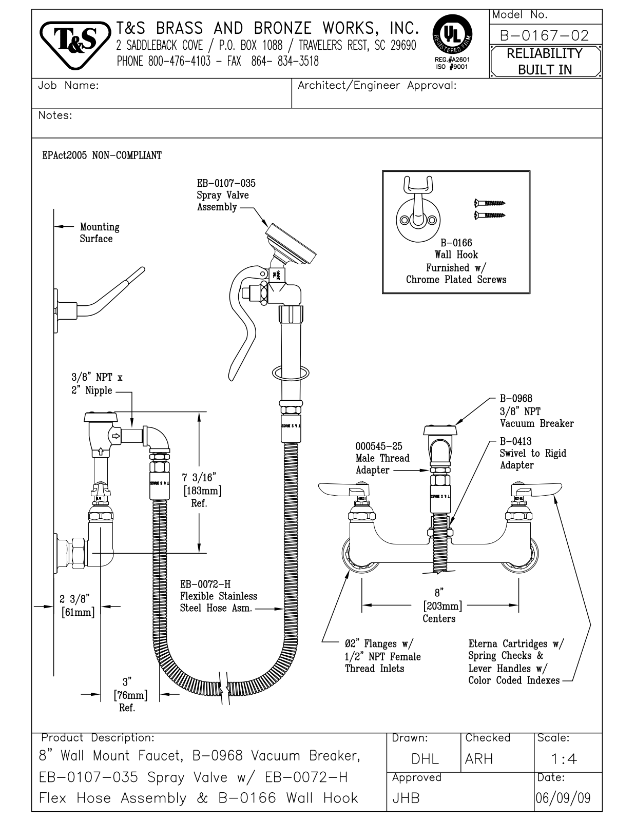 T&S Brass B-0167-02 User Manual