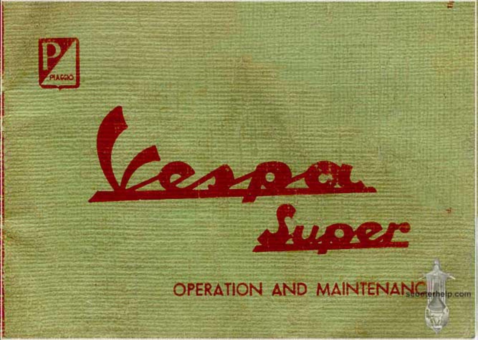 Piaggio-Vespa super User Manual