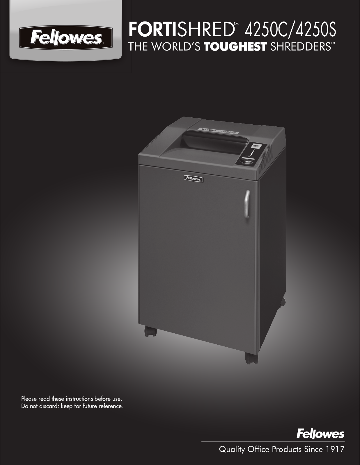 Fellowes 4250S, 4250C User Manual