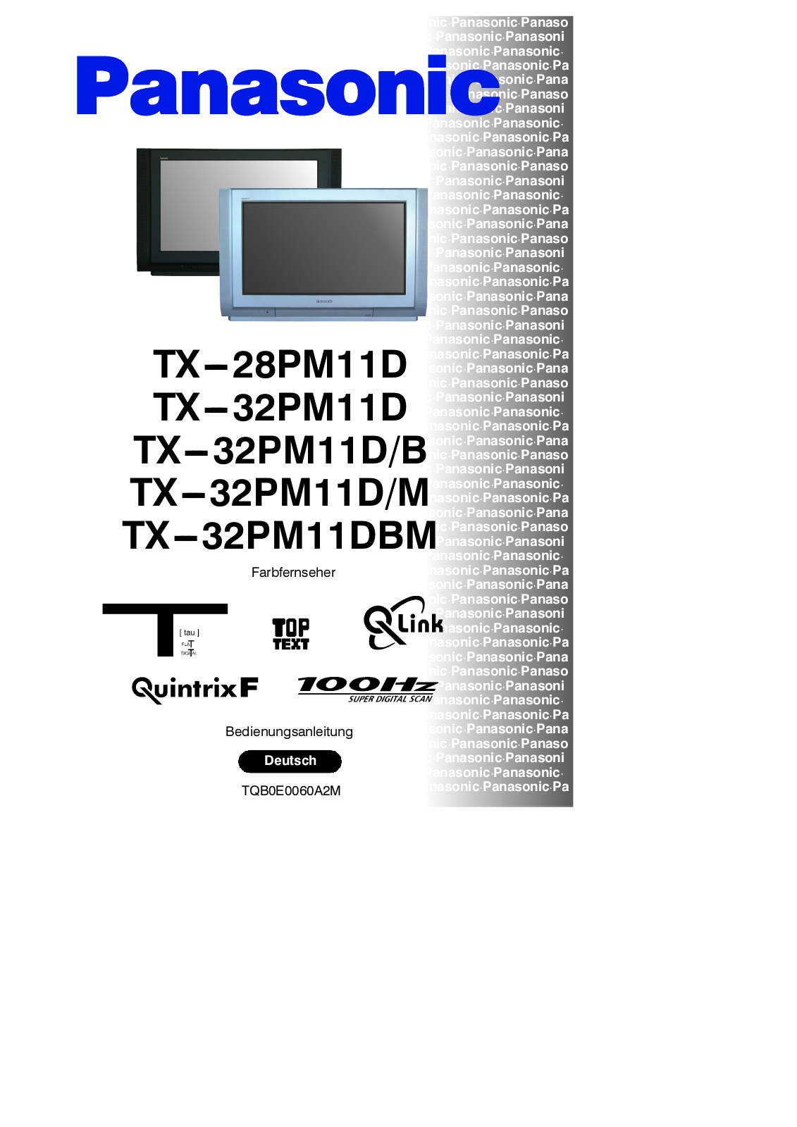 PANASONIC TX-32PM11DM, TX-32PM11DBM, TX-32PM11D, TX-32PM11DB, TX-28PM11D User Manual