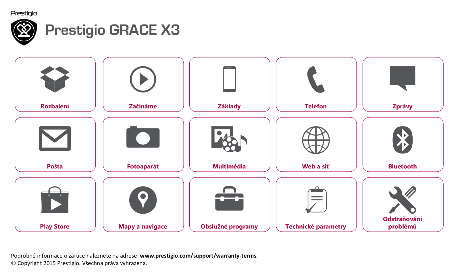 Prestigio Grace X3, Multiphone 3455 User Manual