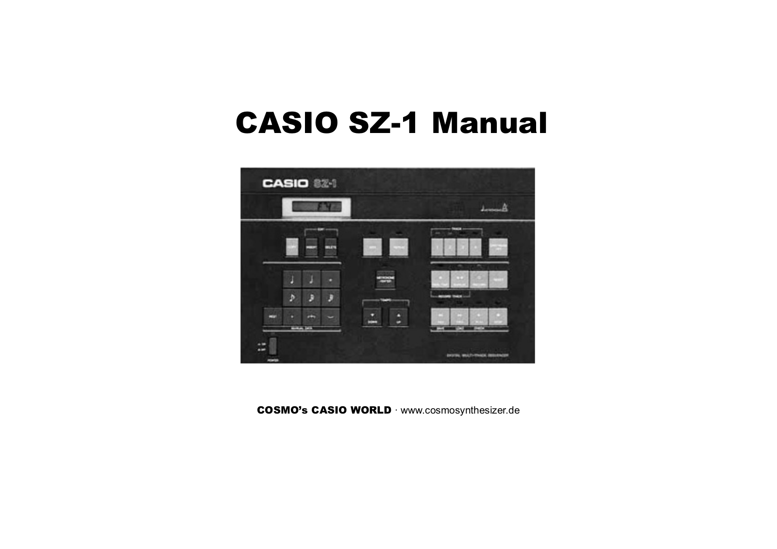 Casio SZ-1 User Manual