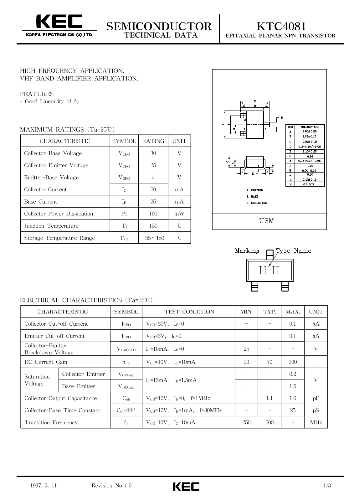 KEC KTC4081 Datasheet