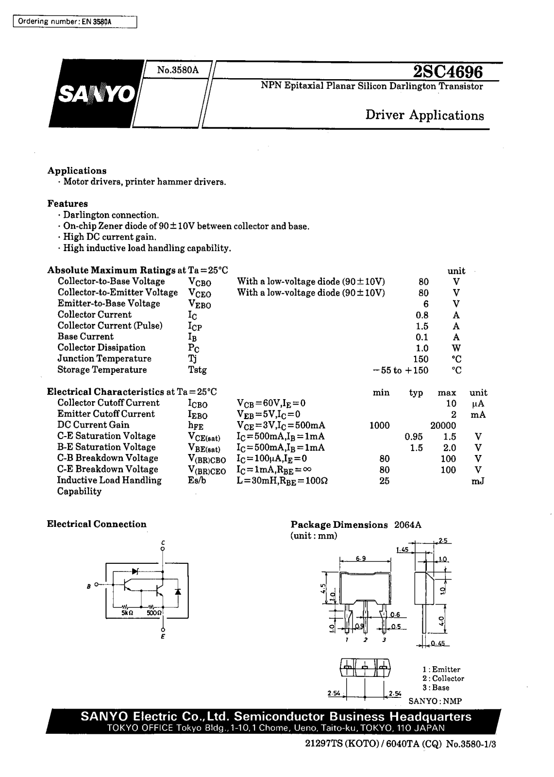 SANYO 2SC4696 Datasheet