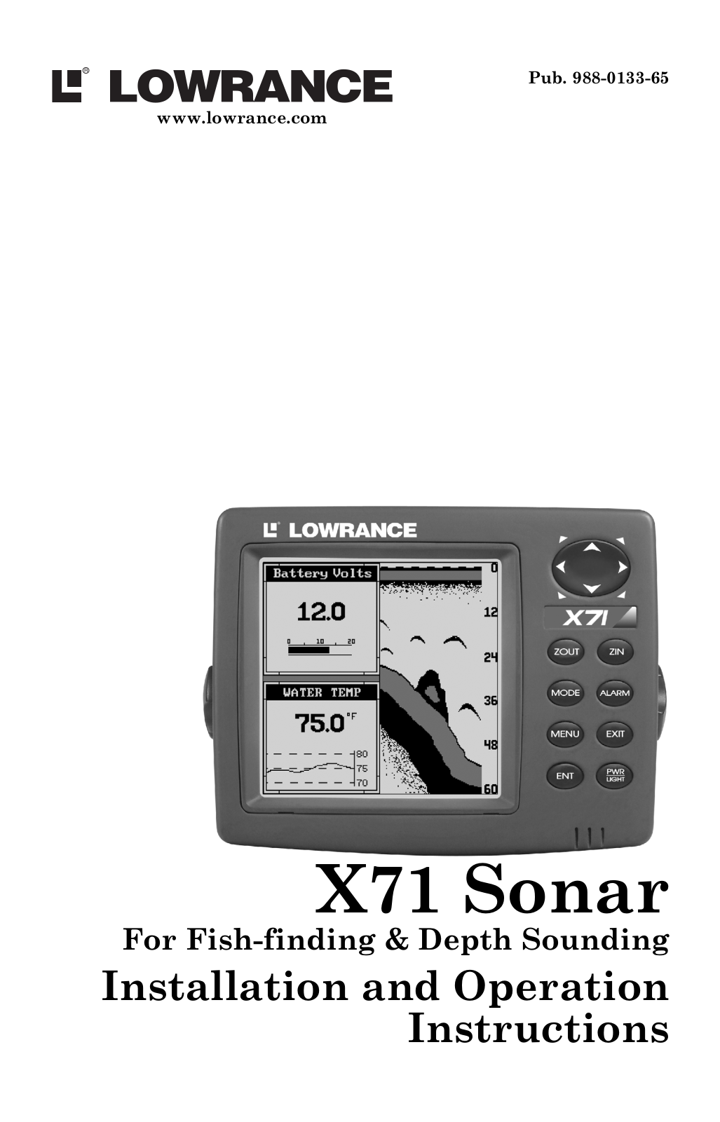 Lowrance X71 User Manual