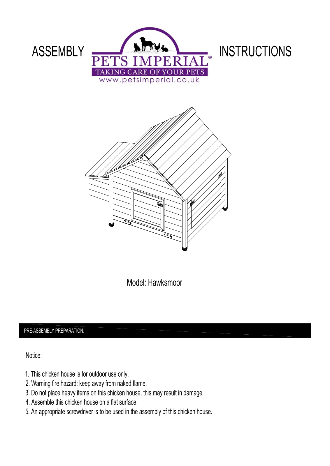Pets Imperial PTSI1006 Installation & Assembly - ManualMachine.com