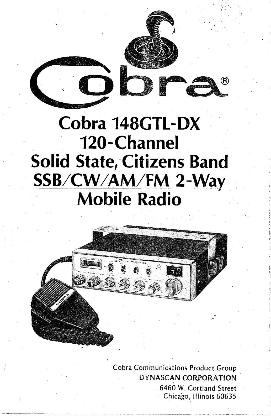 Cobra 148GTL-DX User Manual