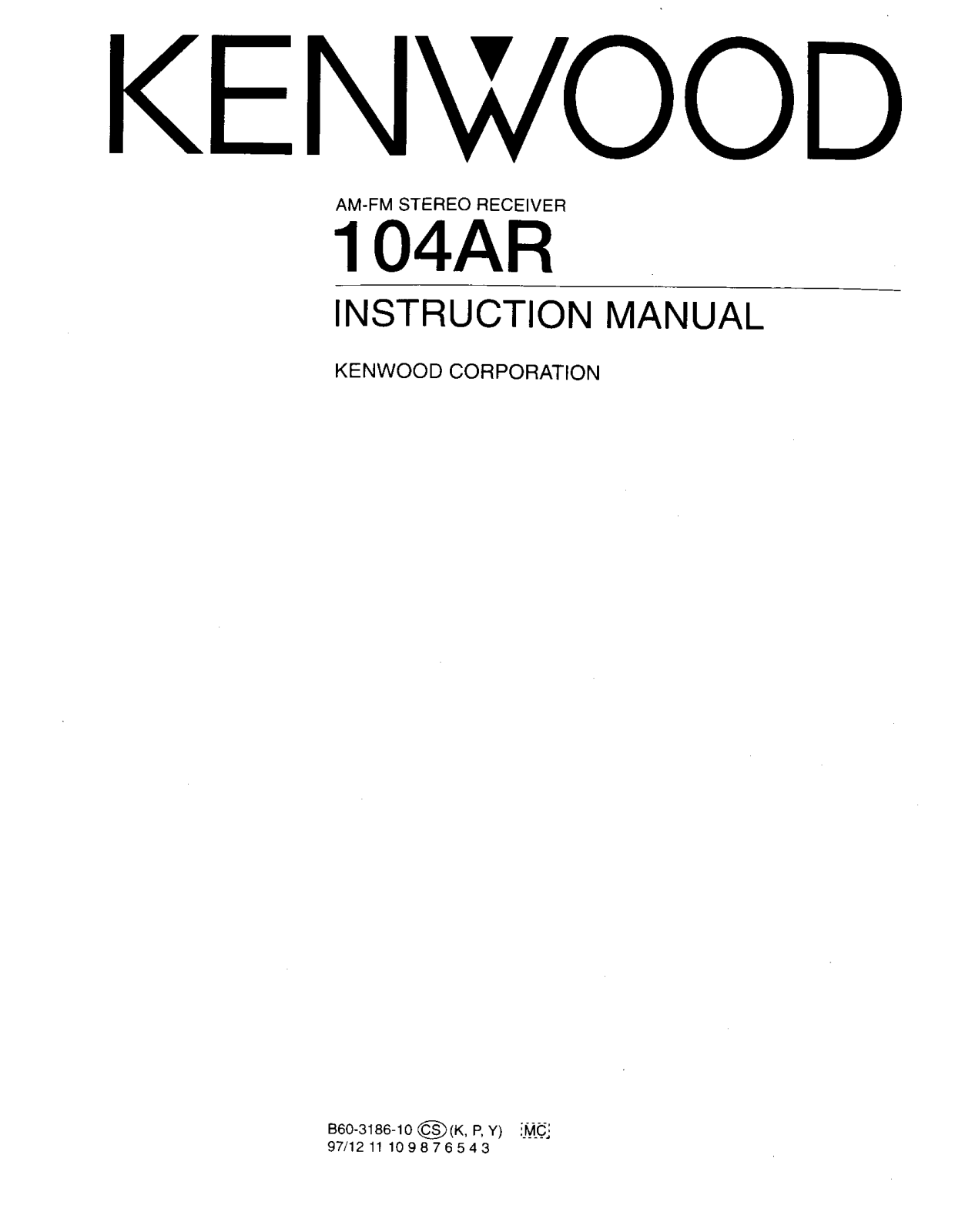 Kenwood 104AR Instruction Manual