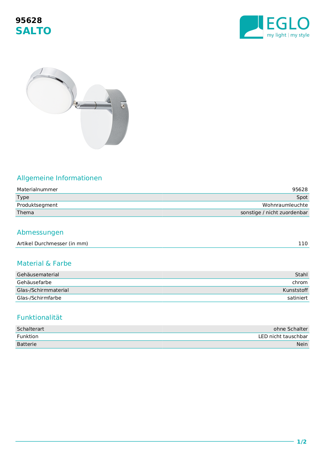 Eglo 95628 Service Manual