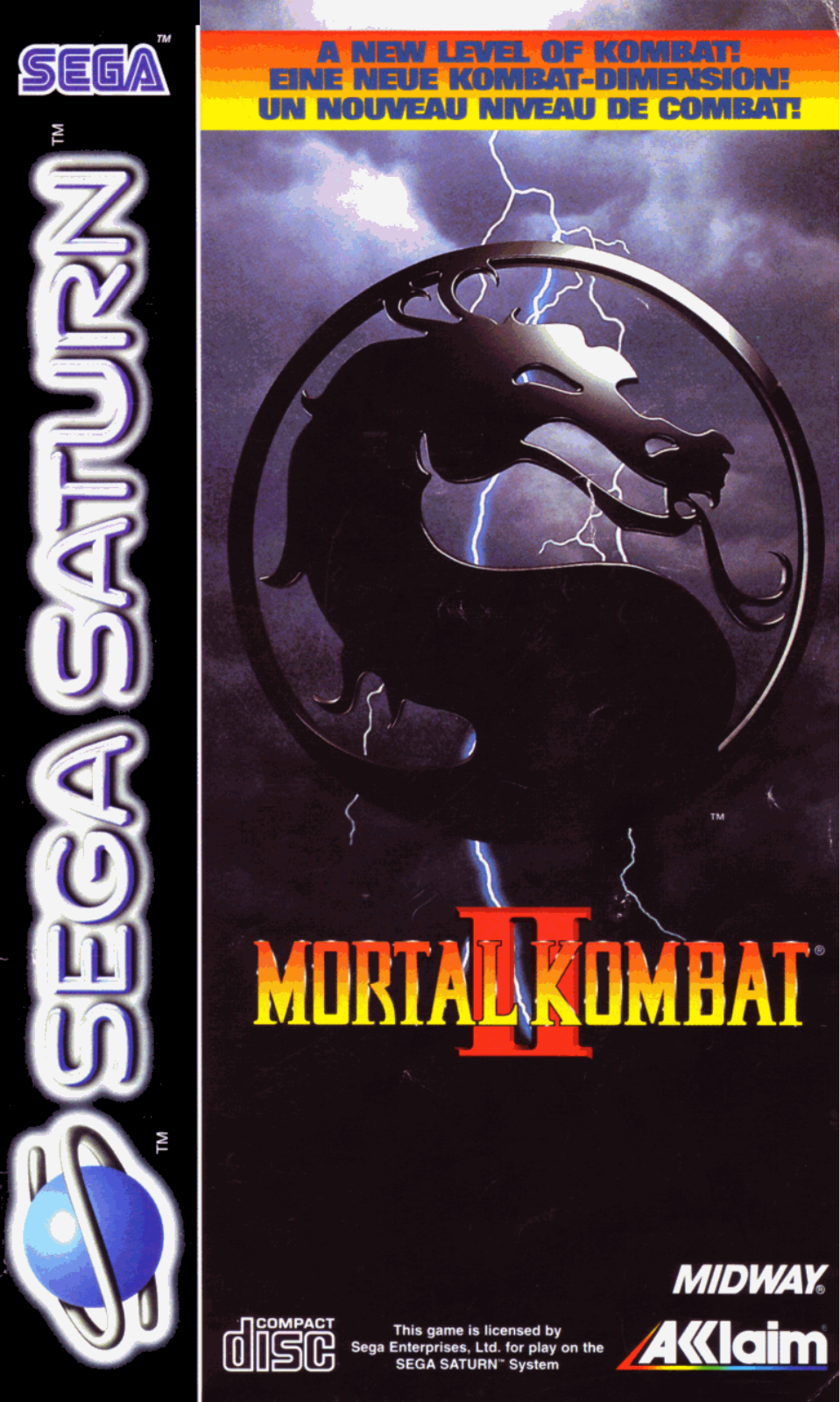 Mortal Kombat Mortal Kombat II Instruction Manual