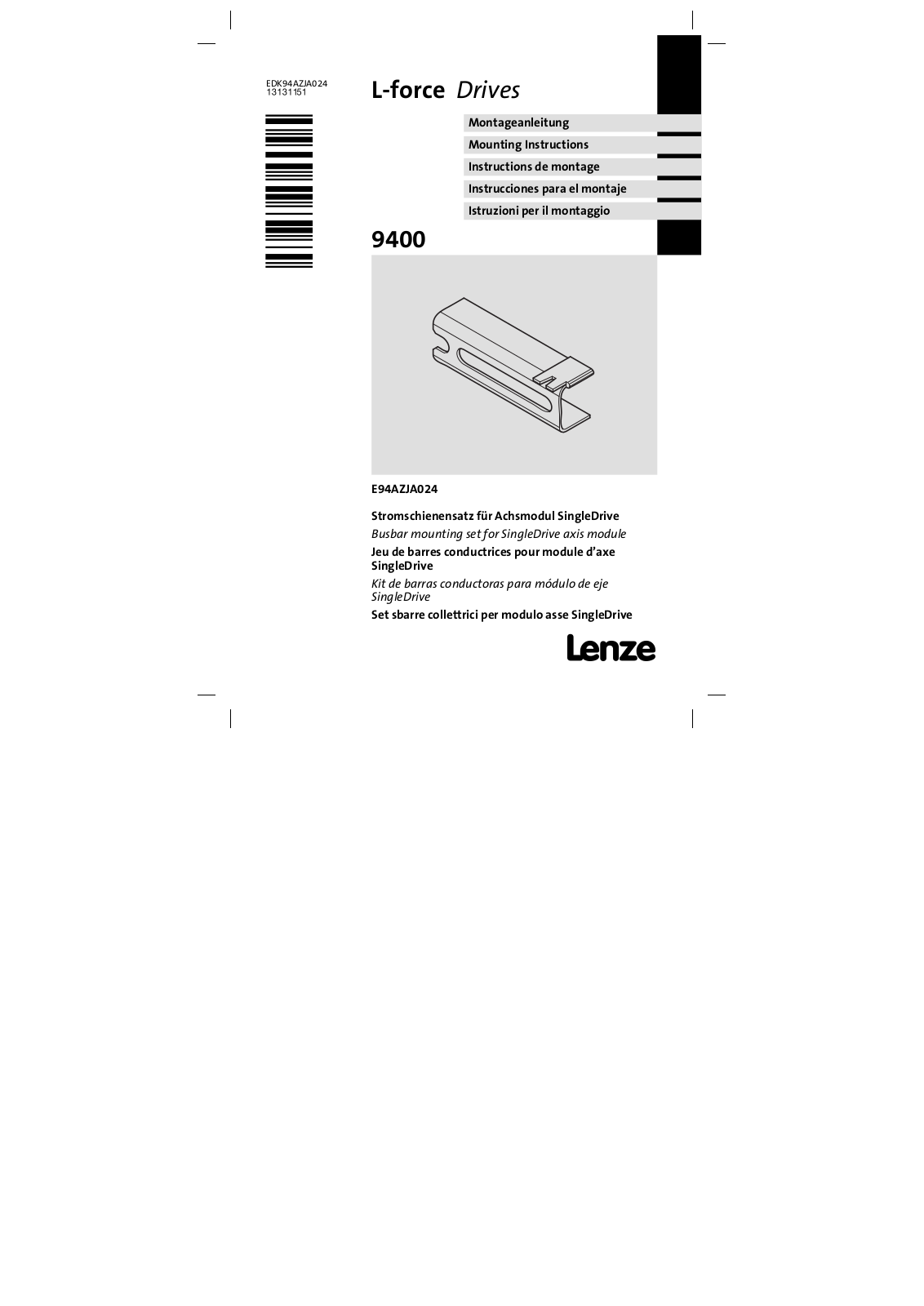 Lenze E94AZJA024 User Manual