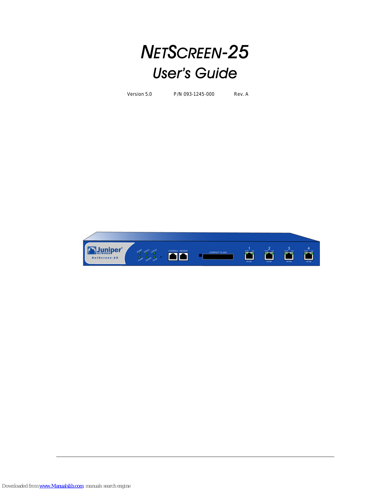 Juniper NetScreen-25 User Manual