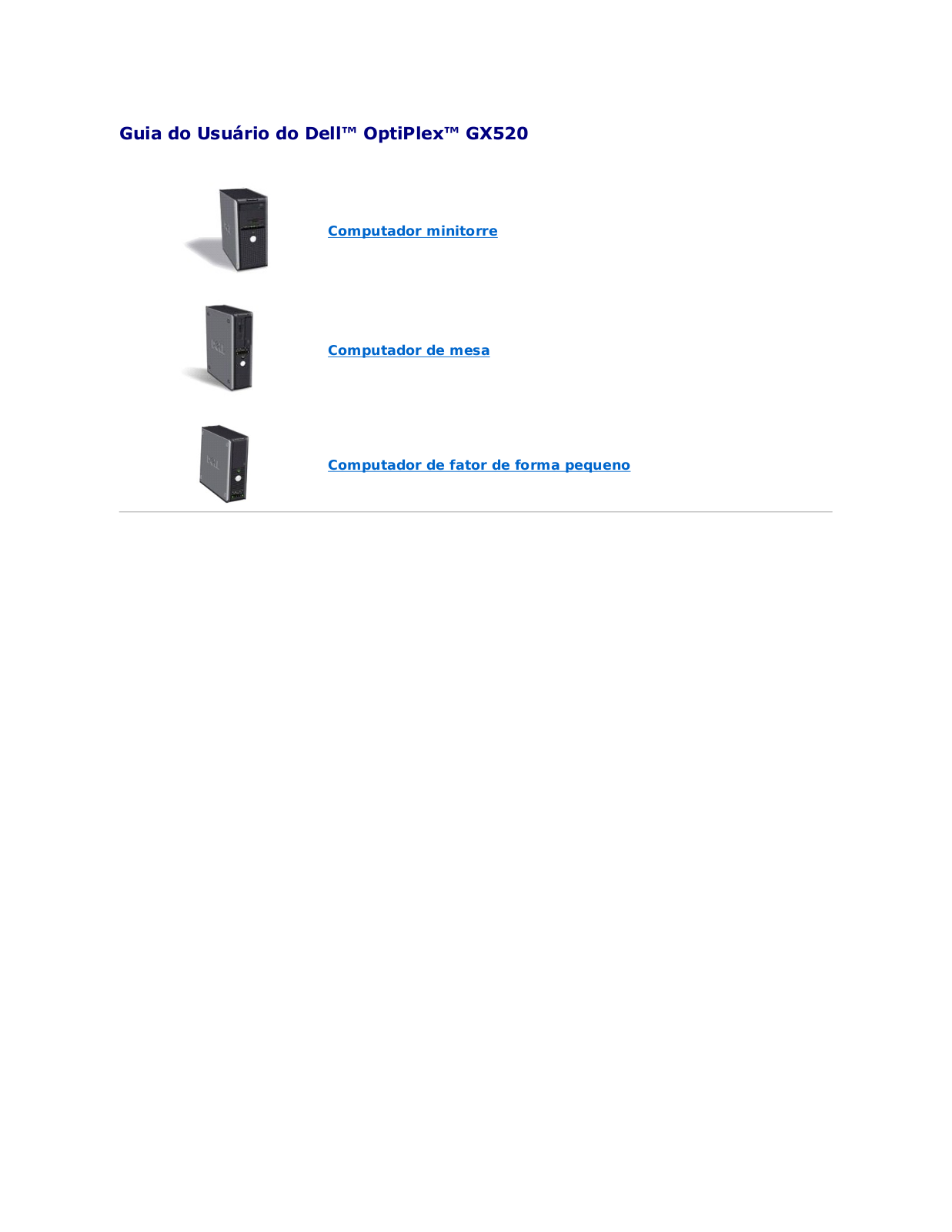 Dell OptiPlex GX520 User Manual