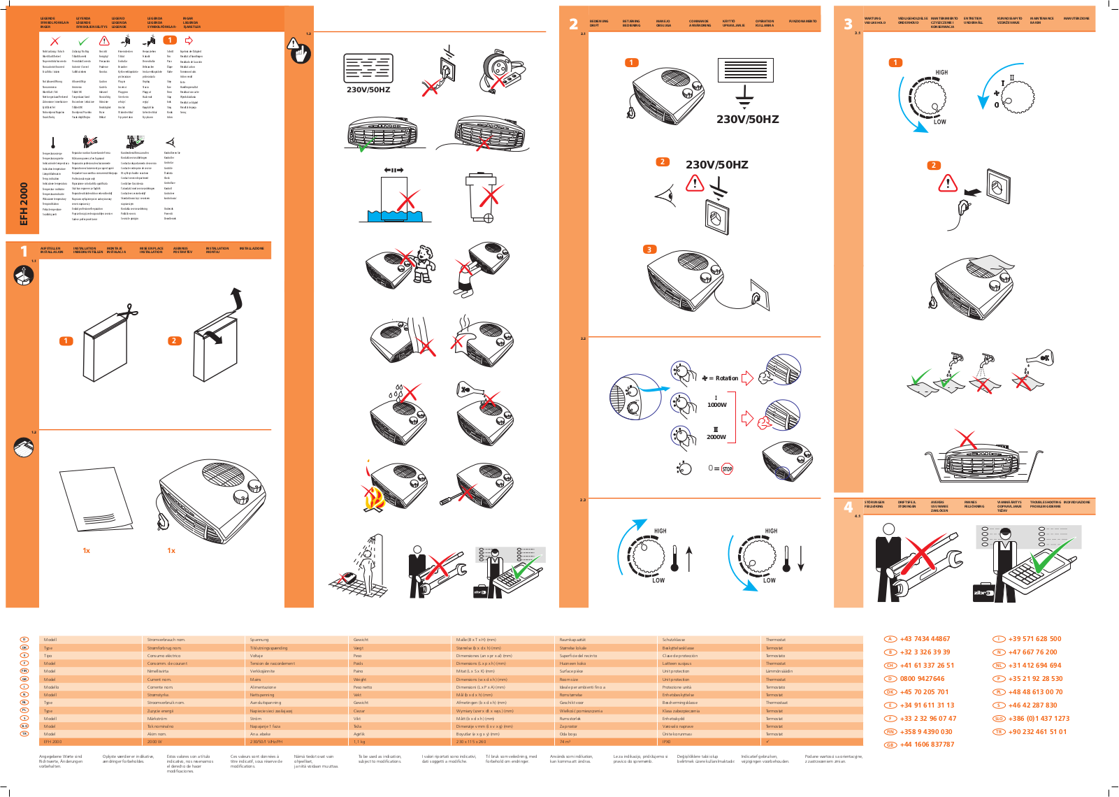 Zibro EFH 2000 User Manual