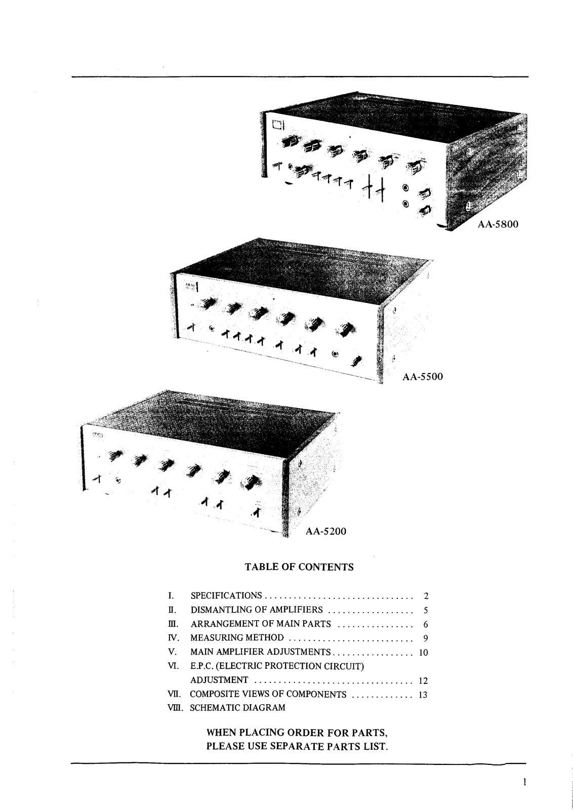 Akai AA-5200, AA-5500, AA-5800 Schematic